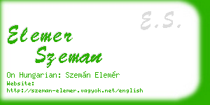 elemer szeman business card